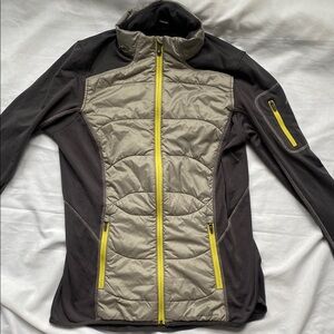 Eddie Bauer Women’s Gray and Yellow Jacket with Quilted Design